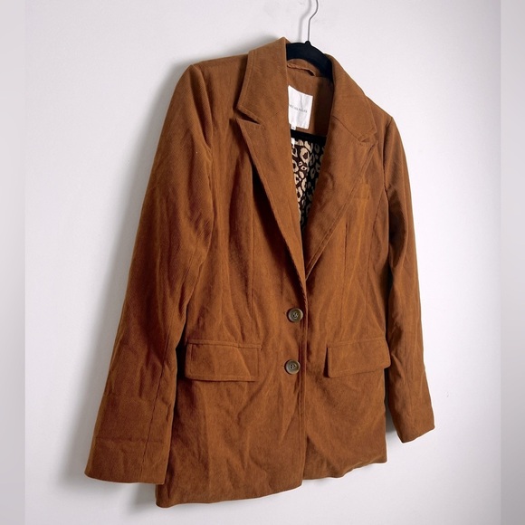 Anthropologie Avec Les Filles Brown Contemporary Elevated Corduroy Blazer Sz XS - Picture 5 of 12